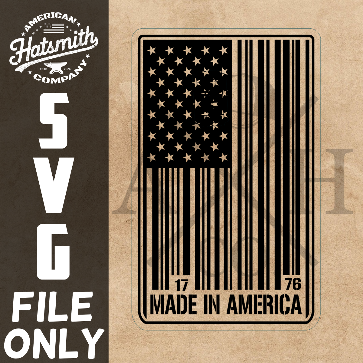 Made in America Barcode SVG