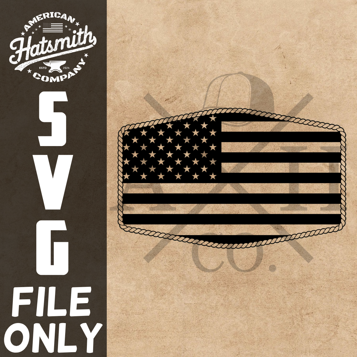 Roped American Flag SVG